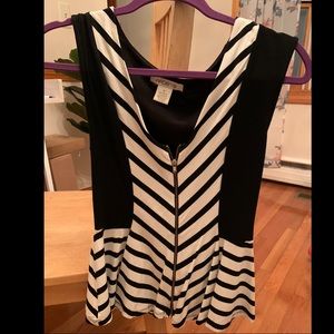 Striped Peplum Top